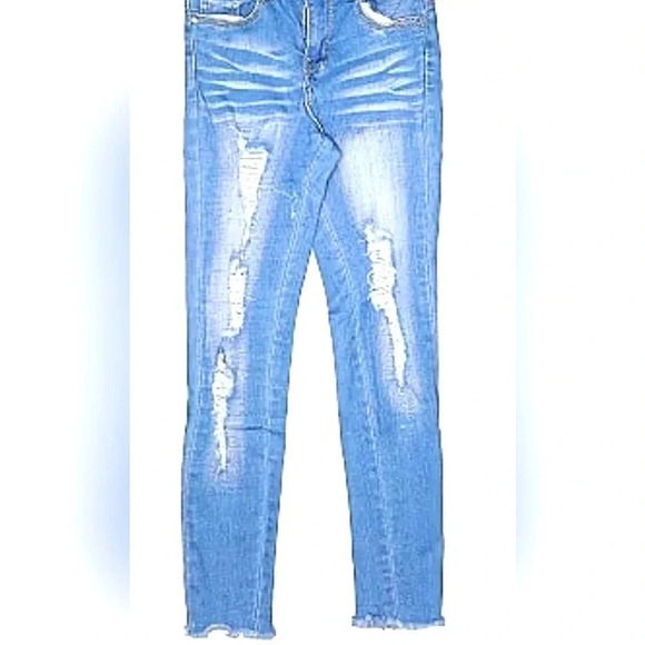 Blue Republic Denim - Blue Republic Womens Distressed Skinny Blue Jeans Size 17 RN 143247